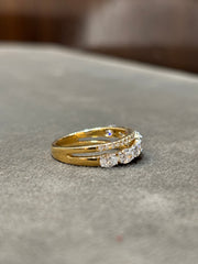 Golden Silence Lab Diamond Ring | GEMSURE