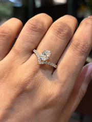 Dazzling Bliss Lab Diamond Ring | GEMSURE