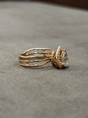 1ct Pear Lab Diamond Ring | GEMSURE