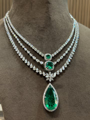 Radiant Ember Lab Diamond Necklace | GEMSURE