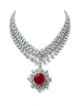 Crystal Mirage Lab Diamond Necklace | GEMSURE