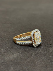Golden Halo 2.5ct Lab Diamond Ring | GEMSURE