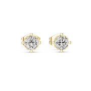 1 Lab Grown Diamond Earrings in 18kt Gold Vermeil | GEMSURE