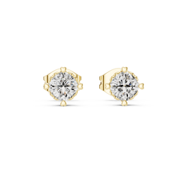 1 Lab Grown Diamond Earrings in 18kt Gold Vermeil | GEMSURE