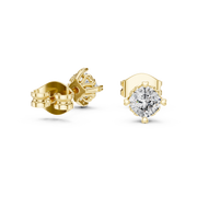1 Lab Grown Diamond Earrings in 18kt Gold Vermeil | GEMSURE
