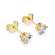1 Lab Grown Diamond Earrings in 18kt Gold Vermeil | GEMSURE