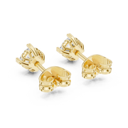 1 Lab Grown Diamond Earrings in 18kt Gold Vermeil | GEMSURE