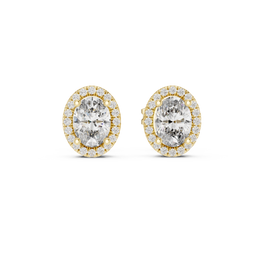 1.2 Lab Grown Diamond Earrings in 18kt Gold Vermeil | GEMSURE