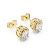1.2 Lab Grown Diamond Earrings in 18kt Gold Vermeil | GEMSURE