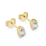 1 Lab Grown Diamond Earrings in 18kt Gold Vermeil | GEMSURE