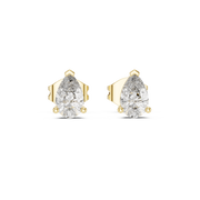 1 Lab Grown Diamond Earrings in 18kt Gold Vermeil | GEMSURE