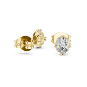 0.75 Lab Grown Diamond Earrings in 18kt Gold Vermeil | GEMSURE