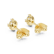 0.75 Lab Grown Diamond Earrings in 18kt Gold Vermeil | GEMSURE