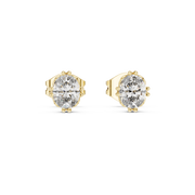 0.75 Lab Grown Diamond Earrings in 18kt Gold Vermeil | GEMSURE