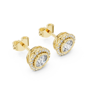 1.19 Lab Grown Diamond Earrings in 18kt Gold Vermeil | GEMSURE