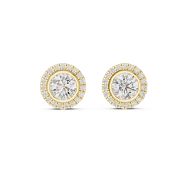 1.19 Lab Grown Diamond Earrings in 18kt Gold Vermeil | GEMSURE