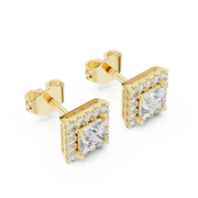 1.28 Lab Grown Diamond Earrings in 18kt Gold Vermeil | GEMSURE