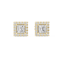 1.28 Lab Grown Diamond Earrings in 18kt Gold Vermeil | GEMSURE