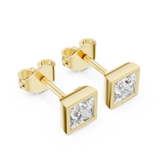 0.88 Lab Grown Diamond Earrings in 18kt Gold Vermeil | GEMSURE