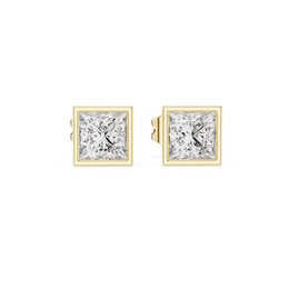 0.88 Lab Grown Diamond Earrings in 18kt Gold Vermeil | GEMSURE