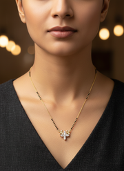 Shimmer Crest Lab Diamond Mangalsutra | GEMSURE