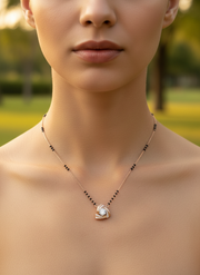 Serene Horizon Lab Diamond Mangalsutra | GEMSURE