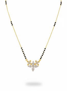 Shimmer Crest Lab Diamond Mangalsutra | GEMSURE
