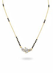 Hollow Trace Lab Diamond Mangalsutra | GEMSURE