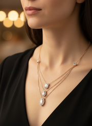 Radiant Gleam Lab Diamond Necklace | GEMSURE