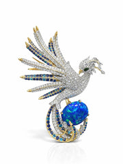 Aquila Prism Lab Diamond Brooch | GEMSURE