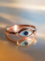 Mystic Gaze Lab Diamond Evil Eye Ring | GEMSURE