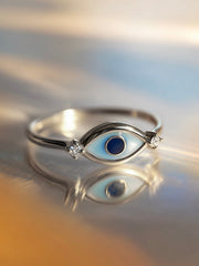 Mystic Gaze Lab Diamond Evil Eye Ring | GEMSURE
