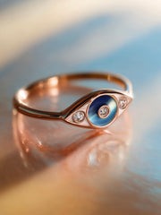 Celestial Guard Lab Diamond Evil Eye Ring | GEMSURE