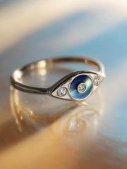 Celestial Guard Lab Diamond Evil Eye Ring | GEMSURE