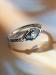 Serene Aura Lab Diamond Evil Eye Ring | GEMSURE