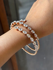 Pear Vine Lab Diamond Bracelet | GEMSURE
