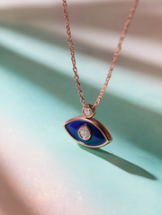 Luminous Shield Lab Diamond Evil Eye Pendant | GEMSURE
