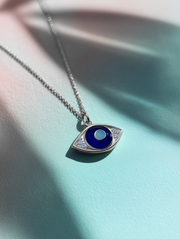 Celestial Bloom Lab Diamond Evil Eye Pendant | GEMSURE