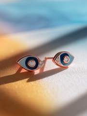 Velvet Vision Lab Diamond Evil Eye Earring | GEMSURE