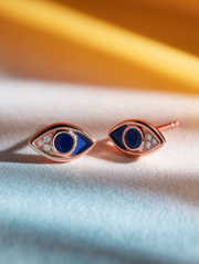 Hidden Aura Lab Diamond Evil Eye Earring | GEMSURE