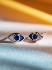 Hidden Aura Lab Diamond Evil Eye Earring | GEMSURE