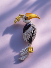 Toucan Royale Lab Diamond Brooch | GEMSURE