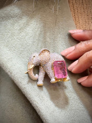 Ganesh Royal Lab Diamond Brooch | GEMSURE