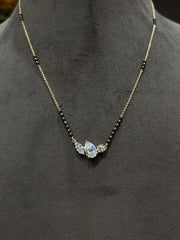 Hollow Trace Lab Diamond Mangalsutra | GEMSURE