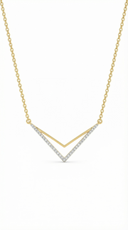 Qyxera Lab Grown Diamond Necklace in 18kt Gold Vermeil | GEMSURE