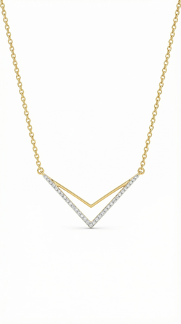 Qyxera Lab Grown Diamond Necklace in 18kt Gold Vermeil | GEMSURE