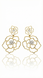 Qyphora Lab Grown Diamond Earring in 18kt Gold Vermeil | GEMSURE