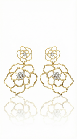 Oryvex Lab Grown Diamond Earring in 18kt Gold Vermeil | GEMSURE