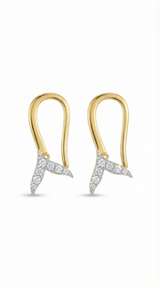 Lyxeris Lab Grown Diamond Earring in 18kt Gold Vermeil | GEMSURE