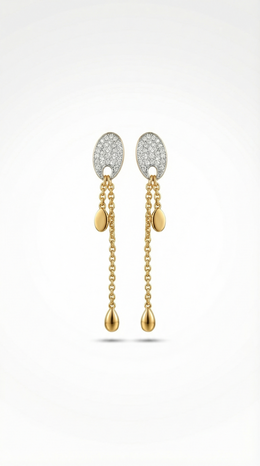 Qyrexa Lab Grown Diamond Earring in 18kt Gold Vermeil | GEMSURE